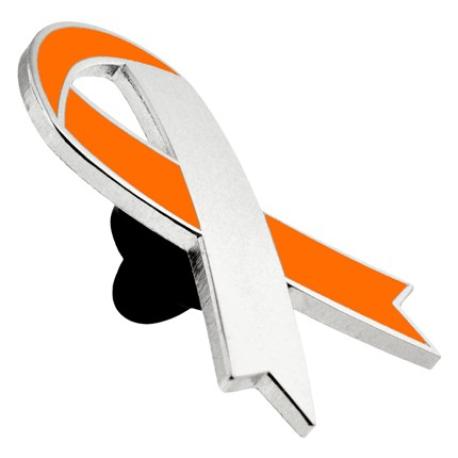     Awareness Ribbon-Orange Engravable Pin
