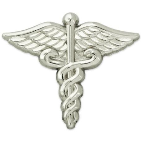     Caduceus Pin - Silver