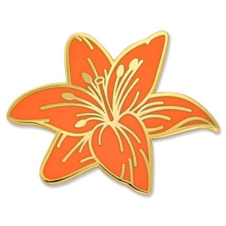     Tiger Lily Flower Pin