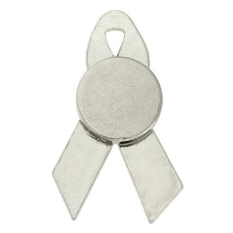 Black Ribbon Pin Magnetic Back