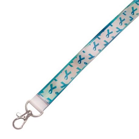     Teal Awareness Ribbon Lanyard