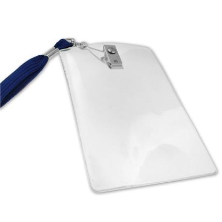 Large Vertical Badge Holder with Clip