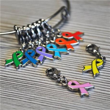     Blue Awareness Ribbon Charm